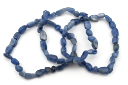 Kyanith blau Trommelstein Armband