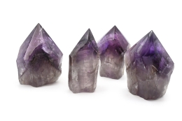 Amethyst Points Half Polished