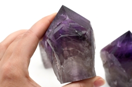 Amethyst Spitzen halb poliert