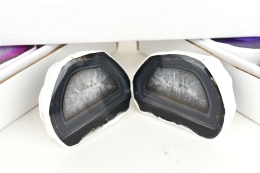 Achat Geoden Paare bunt Flat klein