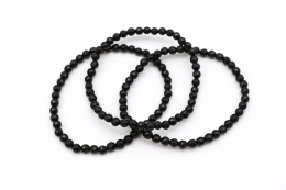 Sch�rl (Turmalin schwarz) Armband facettiert 4mm