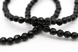 Sch�rl (Turmalin schwarz) Armband facettiert 4mm
