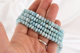 Larimar Button Kette