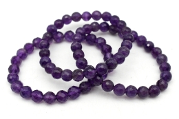 Amethyst Kugelarmb�nder facettiert 8 mm