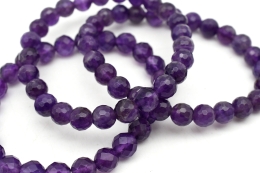 Amethyst Kugelarmb�nder facettiert 8 mm