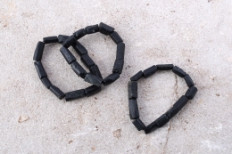 Black Tourmaline Raw Crystal Bracelet Small