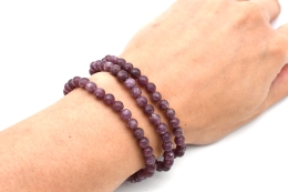 Lepidolite bead bracelet 6 mm