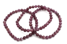 Lepidolite bead bracelet 6 mm