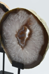 Agate Slabs on Metal Stand