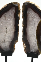 Agate Slabs on Metal Stand