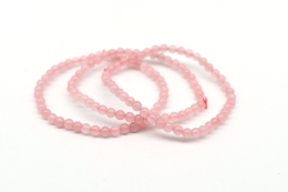Rosenquarz Kugelarmband 4 mm