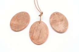 Mondstein Aprikot Scheibe oval