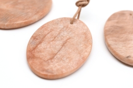 Mondstein Aprikot Scheibe oval