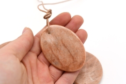 Mondstein Aprikot Scheibe oval