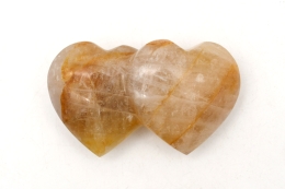 Bergkristall gelb (Golden Healer) Doppel-Herz 210 - 240 mm