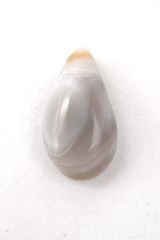 Achat grau geb�ndert Drop Shape gebohrt 5-er Set