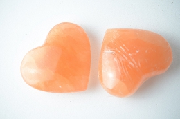 Selenit orange Herz 50 - 60 mm