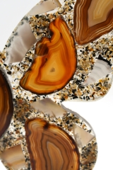 Agate Butterfly on Metal Stand Size M