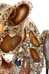 Agate Butterfly on Metal Stand Size L