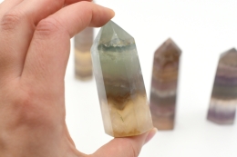 Pastell Regenbogen Fluorit Spitzen