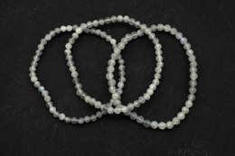 Labradorite Bead Bracelet Faceted 4 mm