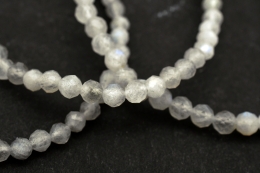 Labradorite Bead Bracelet Faceted 4 mm