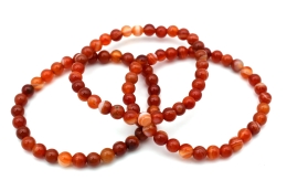 Carneol Achat Kugel Armband 6 mm
