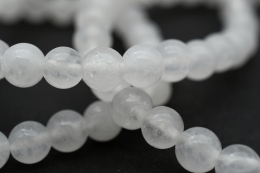 Jade wei� Kugel Armband 6 mm