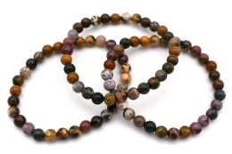 Ocean Jasper bead bracelet 6 mm
