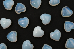 Opalite heart drilled