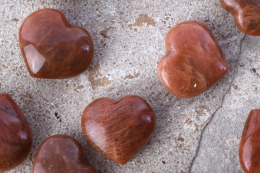 Mondstein apricot Herz