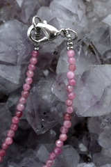 Turmalin pink Kette facettiert 2 mm