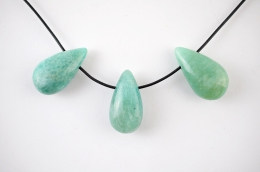 Amazonit Drop Shape gebohrt 5-er Set