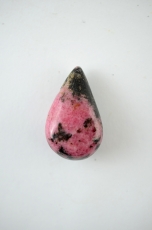 Rhodonit Drop Shape gebohrt 5-er Set