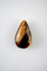 Tigerauge Drop Shape gebohrt 5-er Set