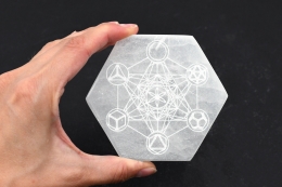 Selenite Coaster Hexagonal 