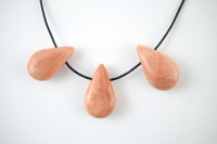 Mondstein apricot Drop Shape gebohrt 5-er Set