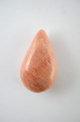 Mondstein apricot Drop Shape gebohrt 5-er Set