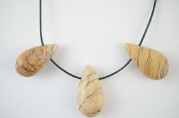 Landschafts Jaspis Drop Shape gebohrt 5-er Set