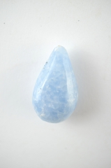 Calcit blau Drop Shape gebohrt