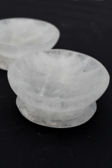 Selenit Schale rund 12 cm mit Fu�