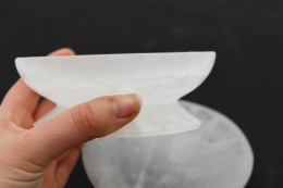 Selenit Schale rund 12 cm mit Fu�