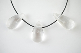 Bergkristall Drop Shape gebohrt 5-er Set
