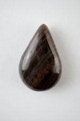 Mondstein schwarz Drop Shape gebohrt 5-er Set