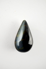 Hawk's-eye drop shape drilled 5 pcs set