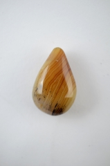 Achat natur geb�ndert Drop Shape gebohrt 5-er Set