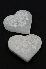 Selenite Coasters Heart small 