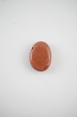 Goldfluss Trommelsteine flach gebohrt 5-er Set