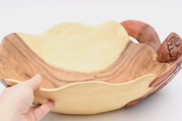 Holz Schale Schildkr�te Gr. L