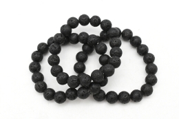 Lava Kugel Armband 10 mm